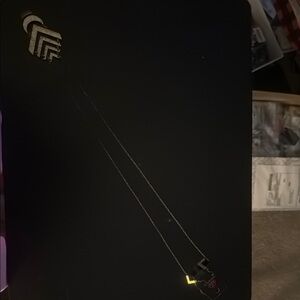 Black and Silver Geometric Pendant Necklace